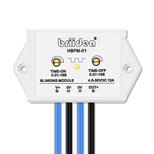Briidea 10 Amp Blinking Flasher Module DC 4.5-30V Suitable for Various Warning Lamp, Waterproof - Image 1