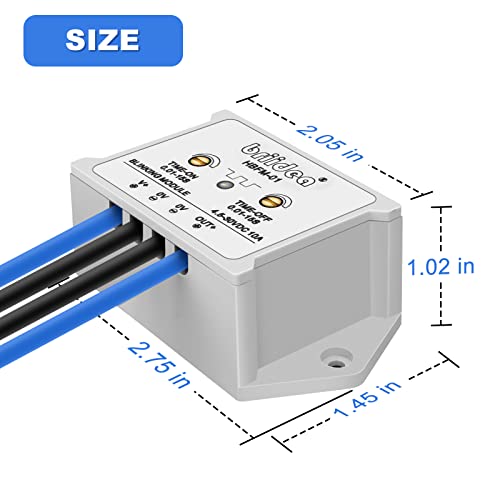 Briidea 10 Amp Blinking Flasher Module DC 4.5-30V Suitable for Various Warning Lamp, Waterproof - Image 5