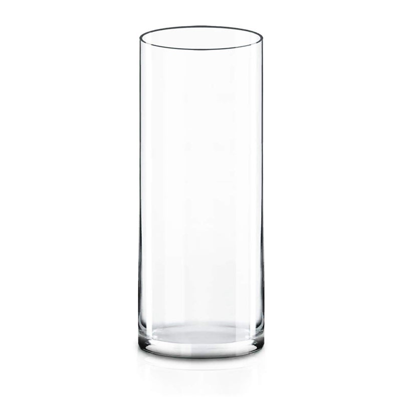 CYS Excel Clear Glass Cylinder Vase H12 D4  Multiple Size Choices Glass Flower Vase Centerpieces  Hurricane Floating Candle Holder - Image 1