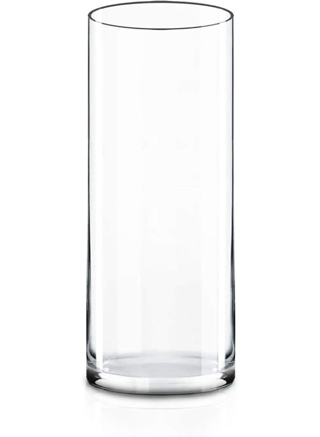 CYS Excel Clear Glass Cylinder Vase H12 D4  Multiple Size Choices Glass Flower Vase Centerpieces  Hurricane Floating Candle Holder - Image 4