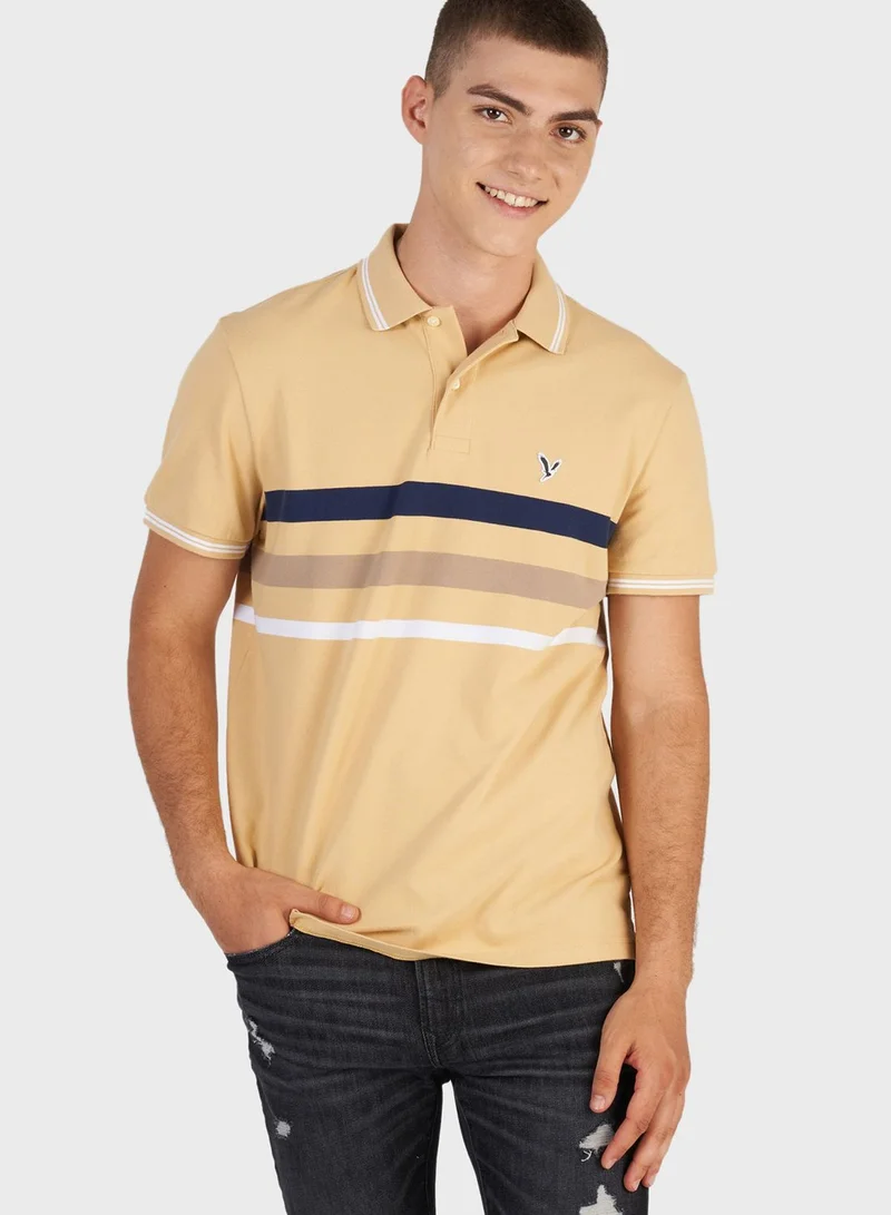 American Eagle Striped Polo