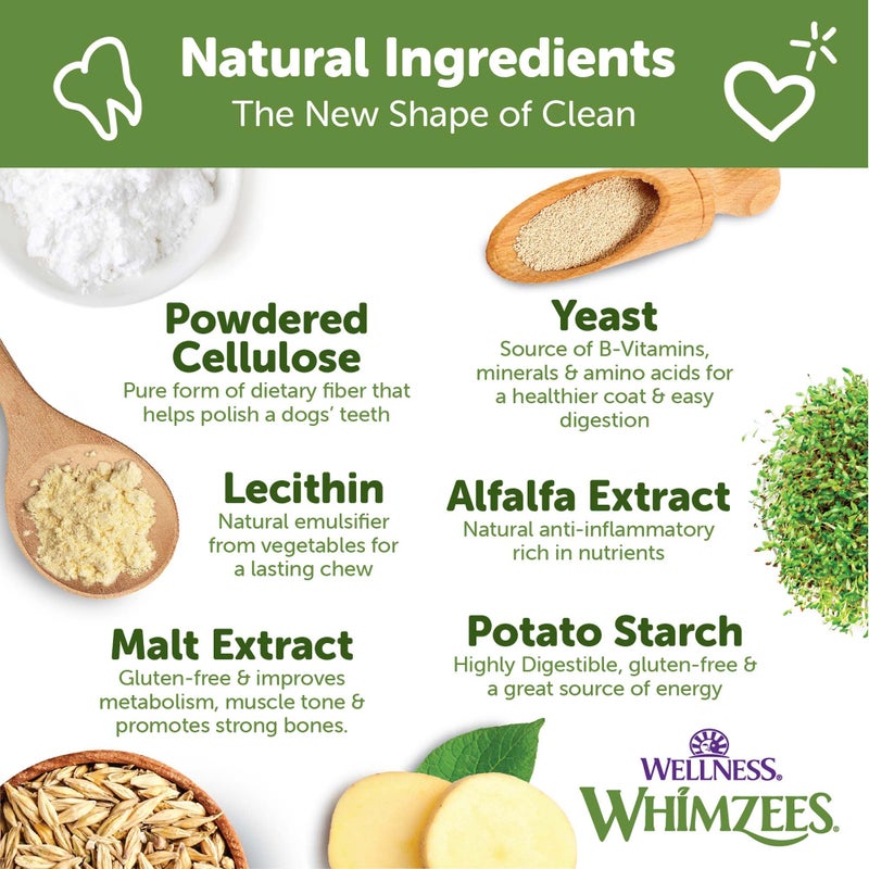 Whimzees Wellness Variety Pack Dog Dental Treats, Natural Chews, Medium Size, (28 Count) - Image 5