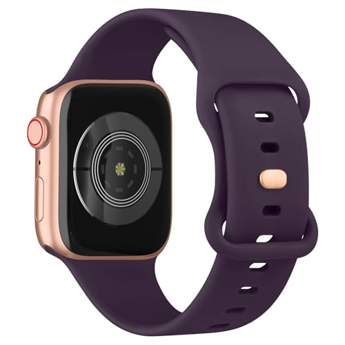 Tobfit Watch Strap Compatible with Apple Watch Series 8 7 6 5 4 3 2 1 SE 38 mm 42mm 40mm 44mm(Watch Not Included), Smartwatch band for Men Women, Strap for iWatch 8 7 6 5 4 3 2 1 (38mm, Dark Cherry) - Image 1
