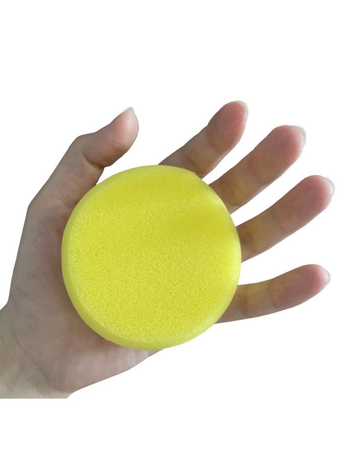WAFJAMF 12 Pcs Round Painting Sponge Wafjamf 2.96Inch Yellow Craft Sponges Clay Sponge For Face Painting Art Crafts  - Image 4
