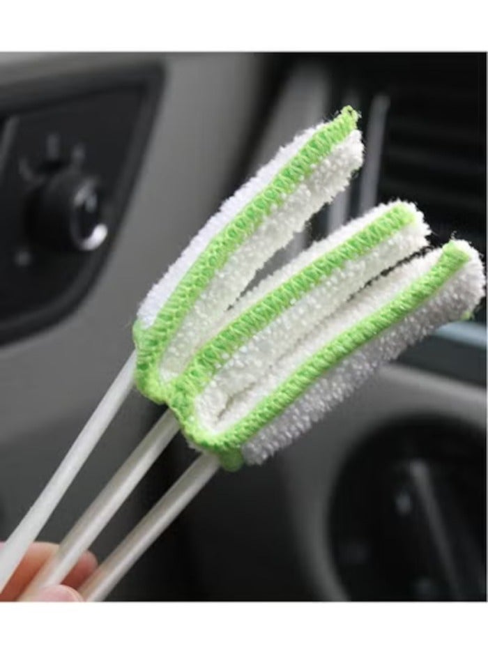 أدوات تنظيف السيارة، فرشاة تنظيف منفذ تكييف الهواء، فرشاة تنظيف فجوات لوحة المفاتيح، أداة إزالة الغبار برأس مزدوج - Image 4