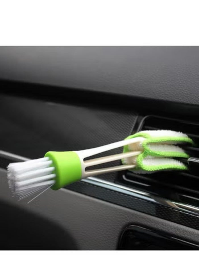 أدوات تنظيف السيارة، فرشاة تنظيف منفذ تكييف الهواء، فرشاة تنظيف فجوات لوحة المفاتيح، أداة إزالة الغبار برأس مزدوج - Image 1