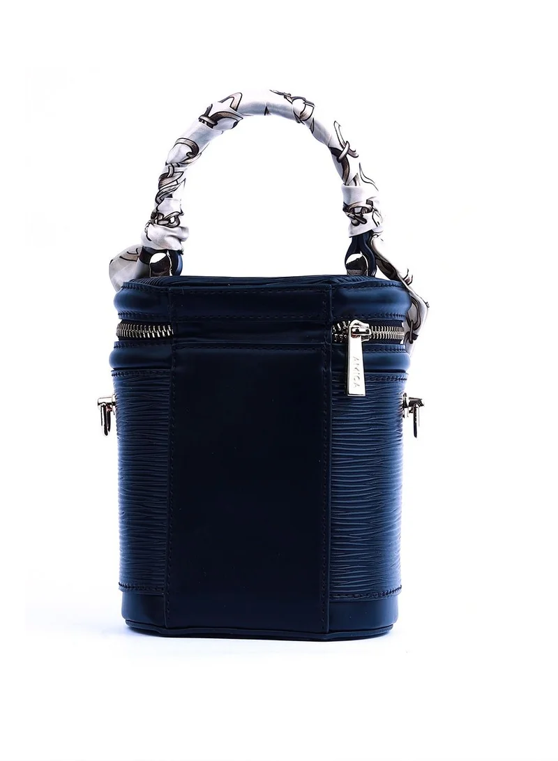 AMICA Celeste Women's Cylindrical Shaped Mini Crossbody Bag- Black