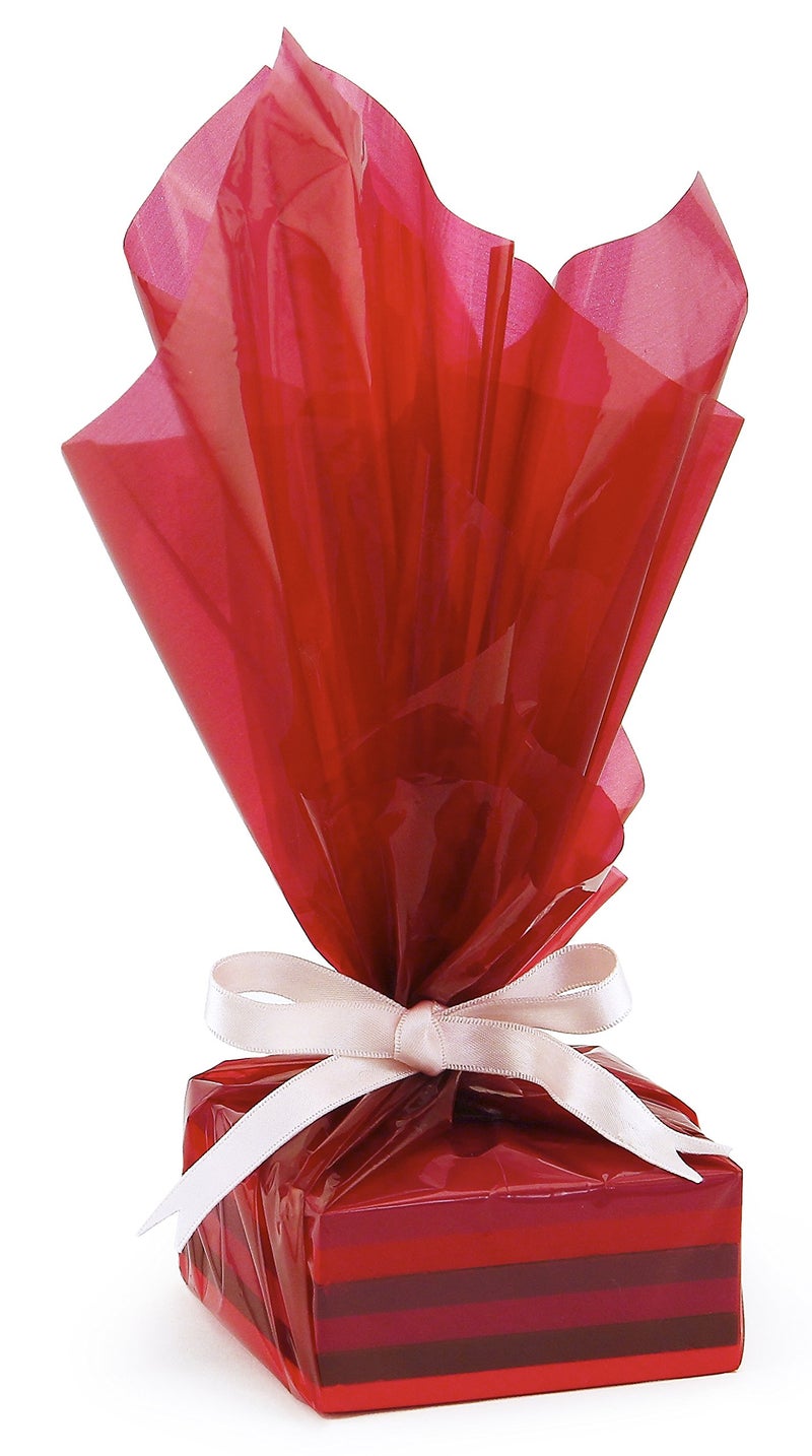 Hygloss Products Cellophane Roll – Cello Wrap in Easy Cutter Box for Crafts, Gifts, and Baskets - 20 Inches x 100 Feet - Red - Image 2