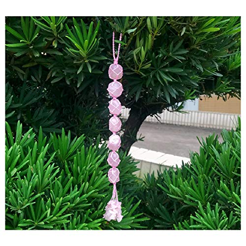Anjiucc Healing Crystals Home Interior Decoration Car Hanging Ornaments Good Luck Home Decor for Reiki Healing Good Luck Feng Shui Decorations (Rose Quartz) - Image 4