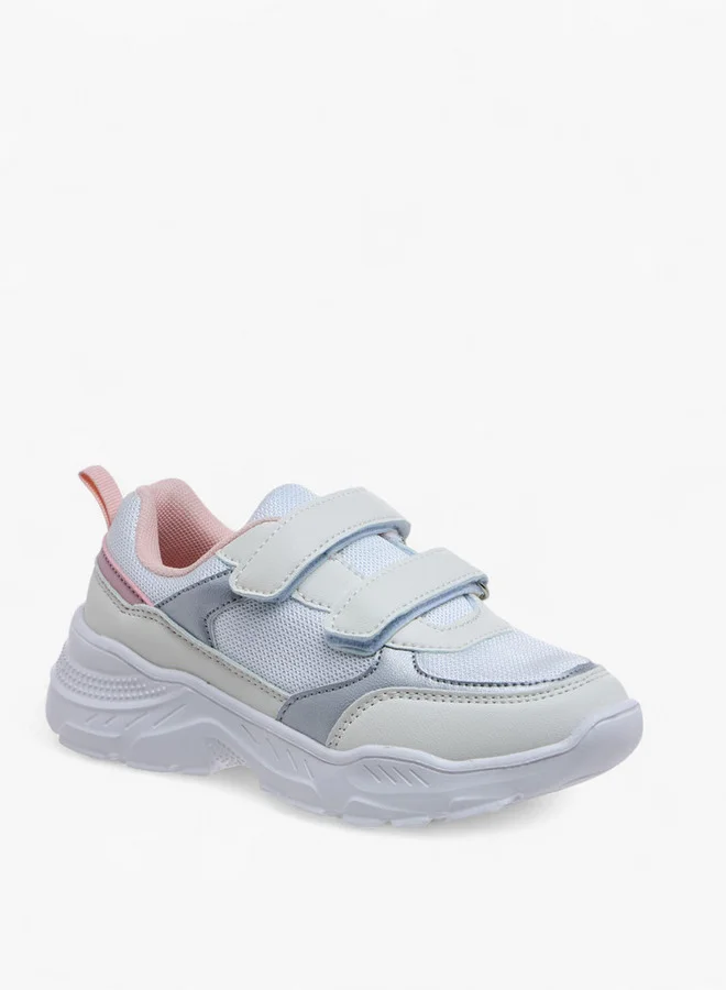 فلورا بيلا من شو إكسبرس Panelled Sneakers with Hook and Loop Closure