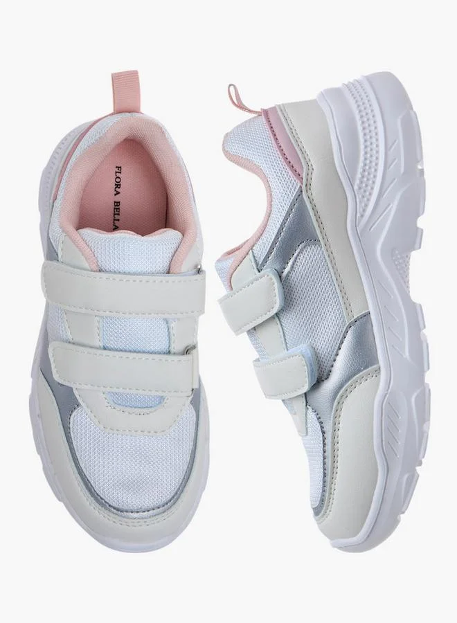 Flora Bella By Shoexpress Panelled Sneakers With Hook And Loop Closure