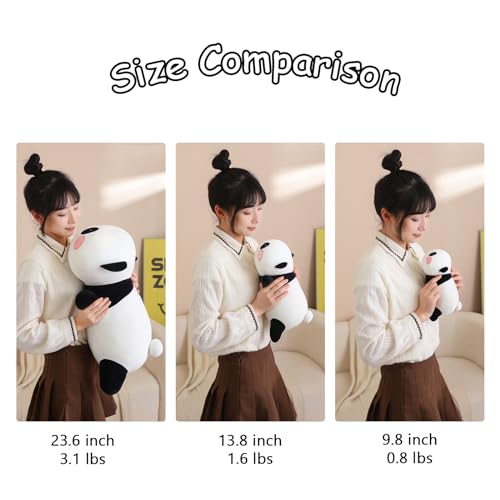 SQEQE Weighted Panda Plush, Weighted Panda Stuffed Animal, Cute Plushies Soft Bear Pillow Toy Gift for Kids Adults 9.8 Inch, 0.8 Lbs - Image 5