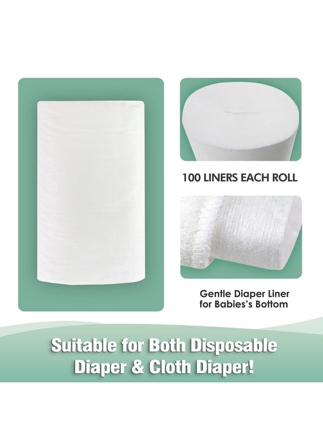 Wegreeco wegreeco Unscented Diaper Liners,Fragance Free and Chlorine Free - 100 Sheets Per Roll (1 Roll)  - Image 3