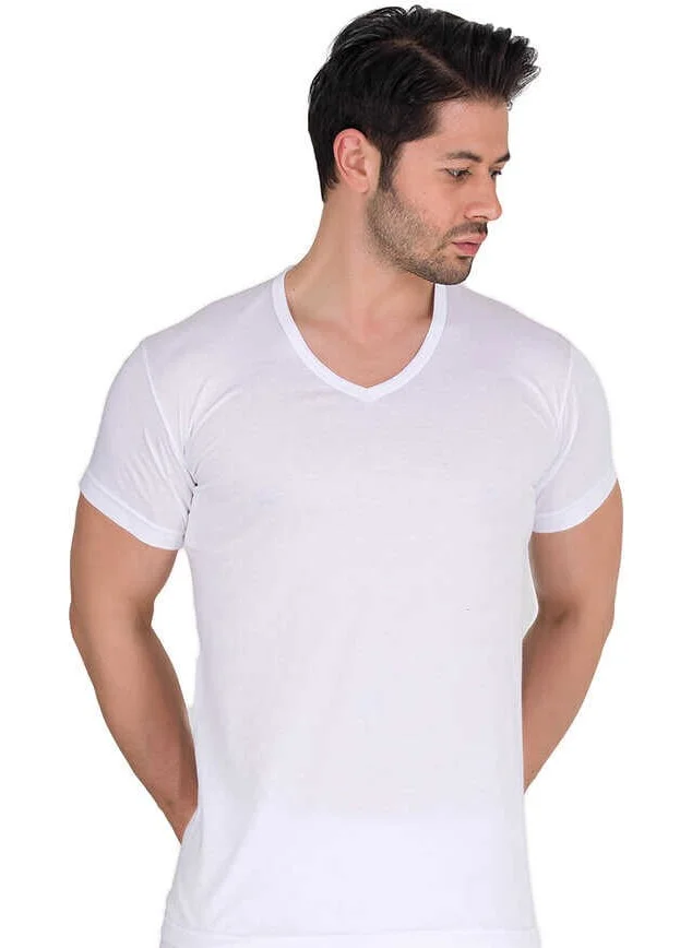 بيراك Men's Modal V-Neck Undershirt 1036 - 6 Pieces