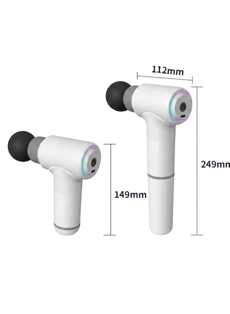 Body Massage Machine for Pain Relief Electric Handheld Massager for Back and Shoulder Full Body Muscle Relaxation Device Rechargeable Battery Massage Gun with 4 Heads - Image 3