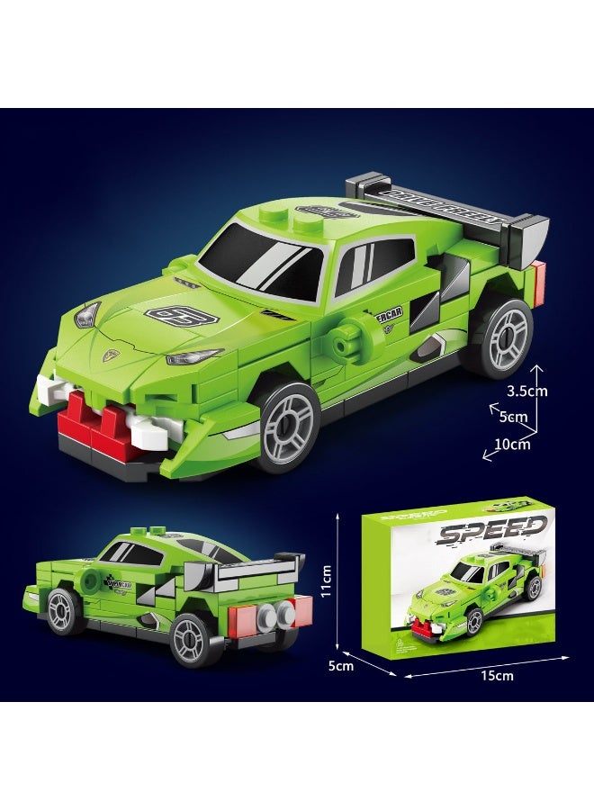 HALAMODO 73PCS Building Blocks Pull-back Sports Car | Pull-Back Racing Car | Kids Creative Assembly Toy | High-Simulation Sports Car Model | ABS Micro Blocks | Powerful Pull-Back Motor | Premium Anti-Slip Tires | Detailed Front Design | Stable Construction - Image 1