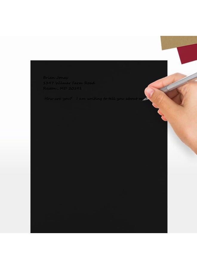 LUXPaper 8.5" x 11" Paper | Letter Size | Midnight Black | 28lb. (80lb. Text) | 50 Qty - Image 5