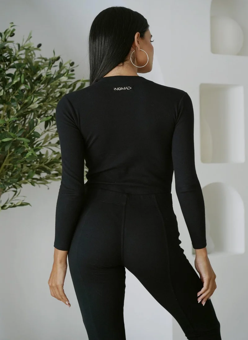 نوماد Organic Cotton Rib Long Sleeve Bodysuit