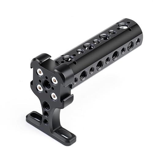 Zeadio Camera Top Handle Grip Handgrip with Triple Cold Shoe Mount for Camera Video Camcorder Rig DSLR Camera Cage - Image 1