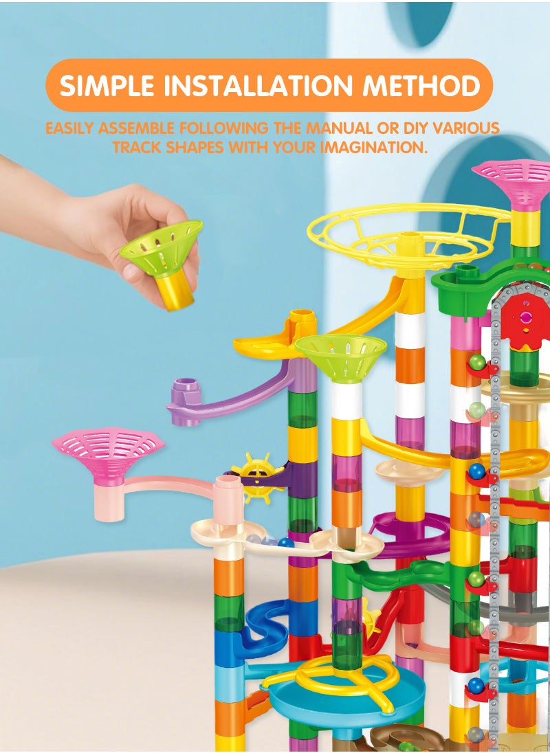 Generic 150Pcs Marble Games Toys，Building Blocks Toys，Urban building rail toys， Kids Educational DIY Staircase Building Blocks Set , STEM Educational Toy ，Boys and Girls Age 3 to 6  - Image 3