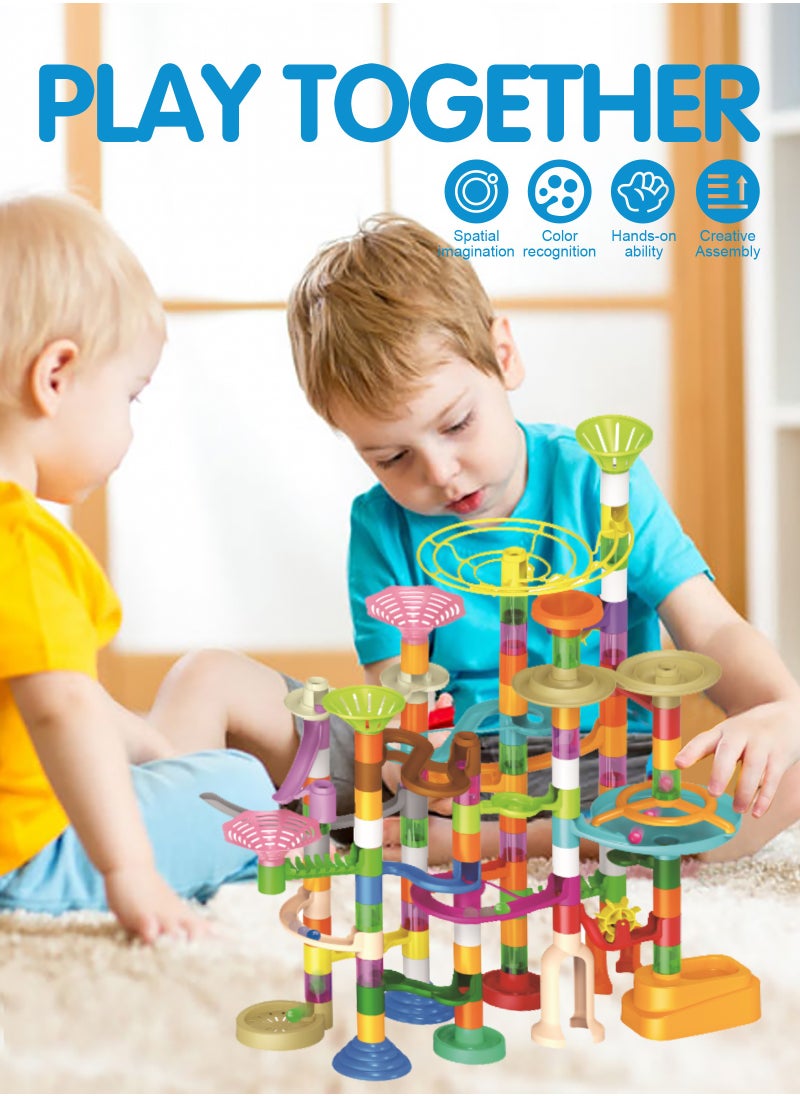 150Pcs Marble Games Toys，Building Blocks Toys，Urban building rail toys， Kids Educational DIY Staircase Building Blocks Set , STEM Educational Toy ，Boys and Girls Age 3 to 6  - Image 2