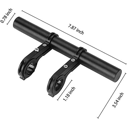 FABSPORTS Black light weight Aluminium Bicycle Handlebar extender for 25.4/31.8 mm for Headlamps, GPS units etc - Image 4