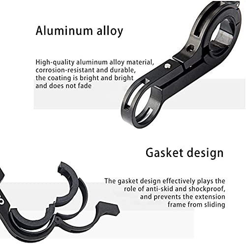 FABSPORTS Black light weight Aluminium Bicycle Handlebar extender for 25.4/31.8 mm for Headlamps, GPS units etc - Image 5