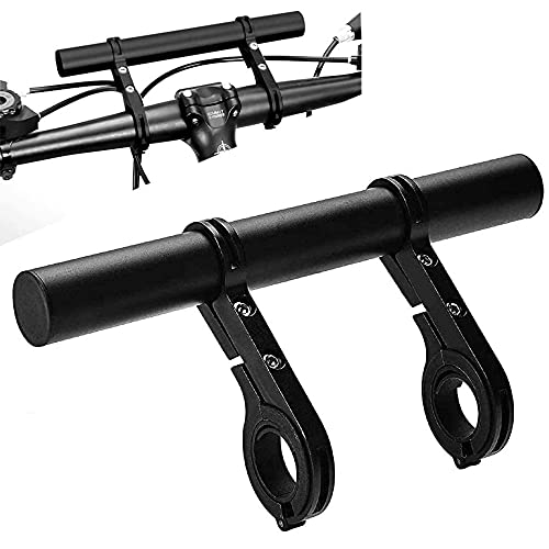 FABSPORTS Black light weight Aluminium Bicycle Handlebar extender for 25.4/31.8 mm for Headlamps, GPS units etc - Image 1