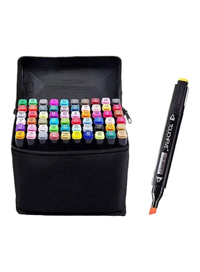 TOUCHFIVE Professional Dual-Tip Alcohol-Based Art Marker Set with Portable Carrying Case - Image 1