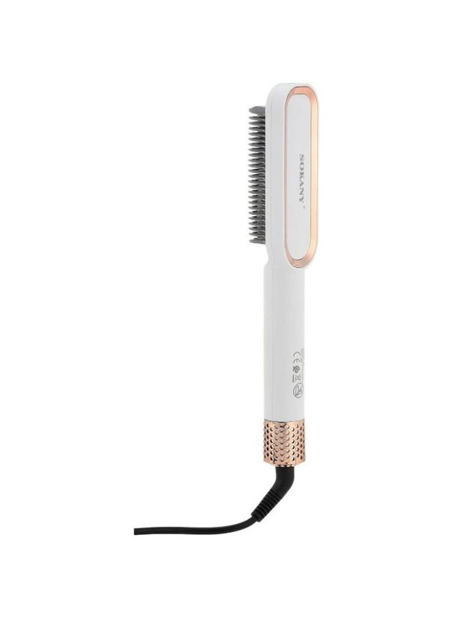 sokany SK-1009 Hair Straightnener Brush 1080F - White - Image 3