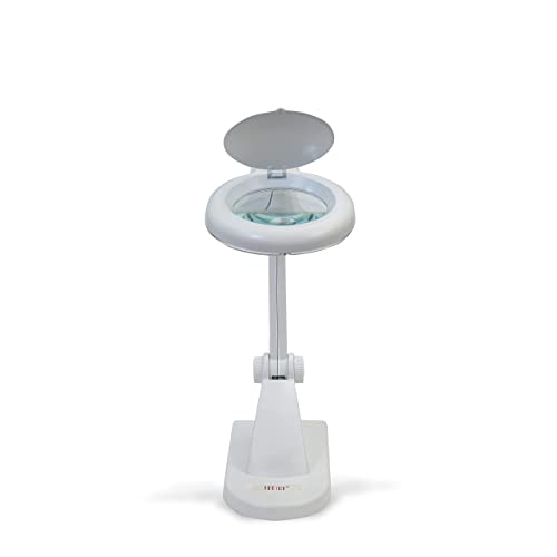 VAR TECH Plastic 268 Led Magnifying Lamp, Magnifier Table Top,White - Image 5