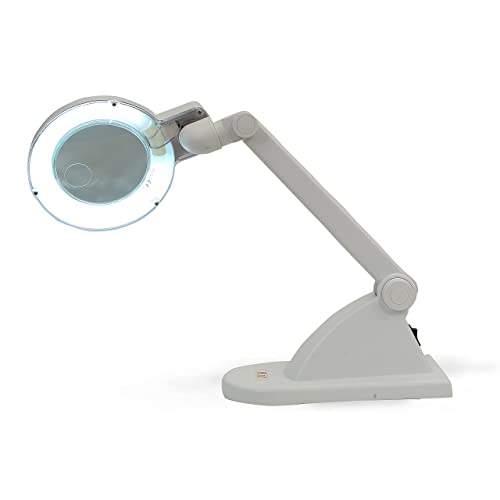 VAR TECH Plastic 268 Led Magnifying Lamp, Magnifier Table Top,White - Image 2