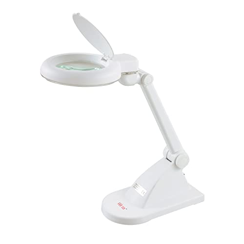 VAR TECH Plastic 268 Led Magnifying Lamp, Magnifier Table Top,White - Image 3