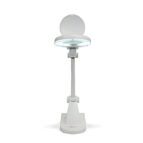 VAR TECH Plastic 268 Led Magnifying Lamp, Magnifier Table Top,White - Image 1