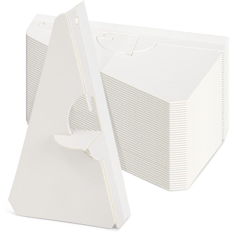 Bright Creations إبداعات ساطعة 50 حزمة حامل صور كرتوني ذاتي اللصق 5 بوصات وحامل فني بالجملة للصور والأعمال الفنية والملصقات واللافتات ومشاريع الحرف اليدوية حامل كرتوني أبيض