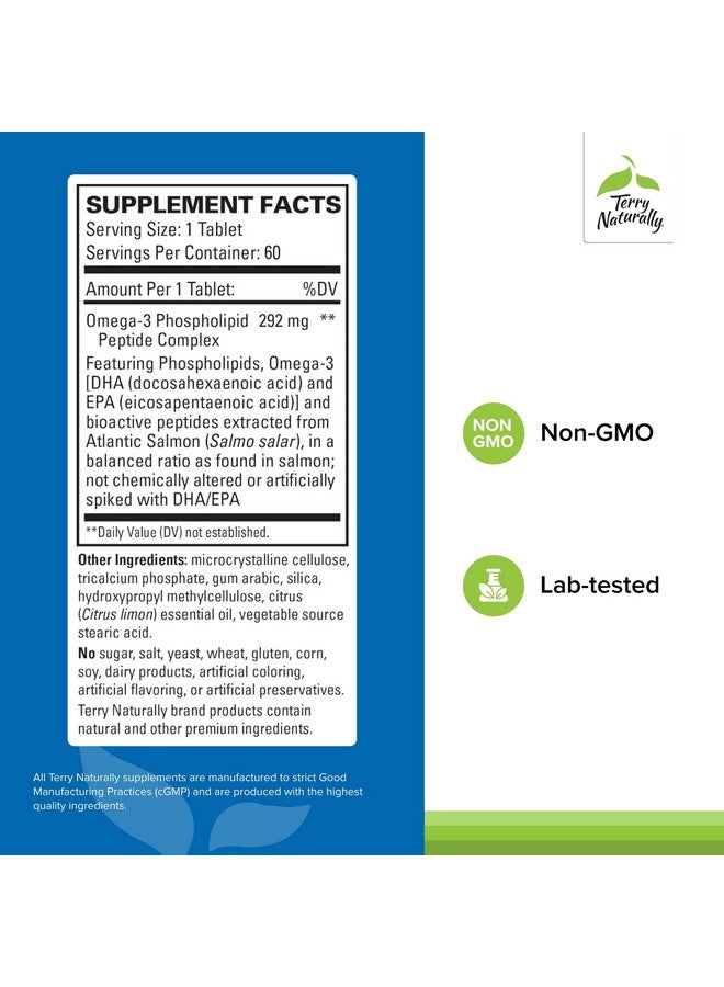 Terry Naturally Vectomega - 60 Tablets - Omega-3 from Salmon, Including EPA & DHA - Non-GMO, Gluten Free - 60 Servings - Image 2