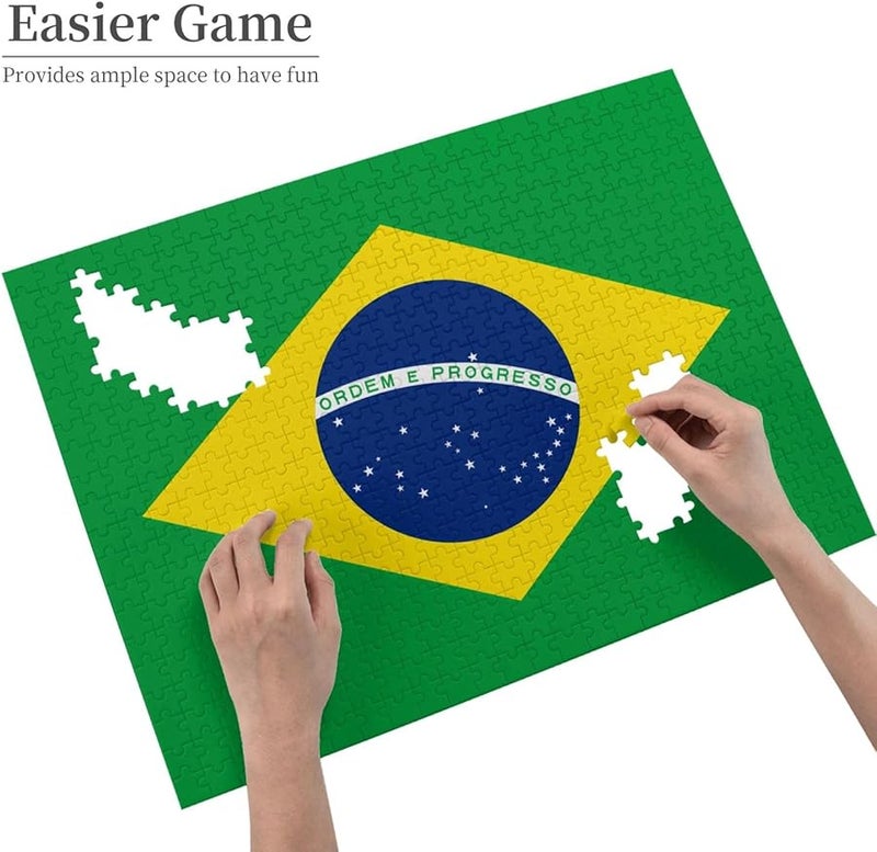 Brazilian Flag Jigsaw Puzzle 500 Pieces Adults Home Decor Birthday Party Gift - Image 4