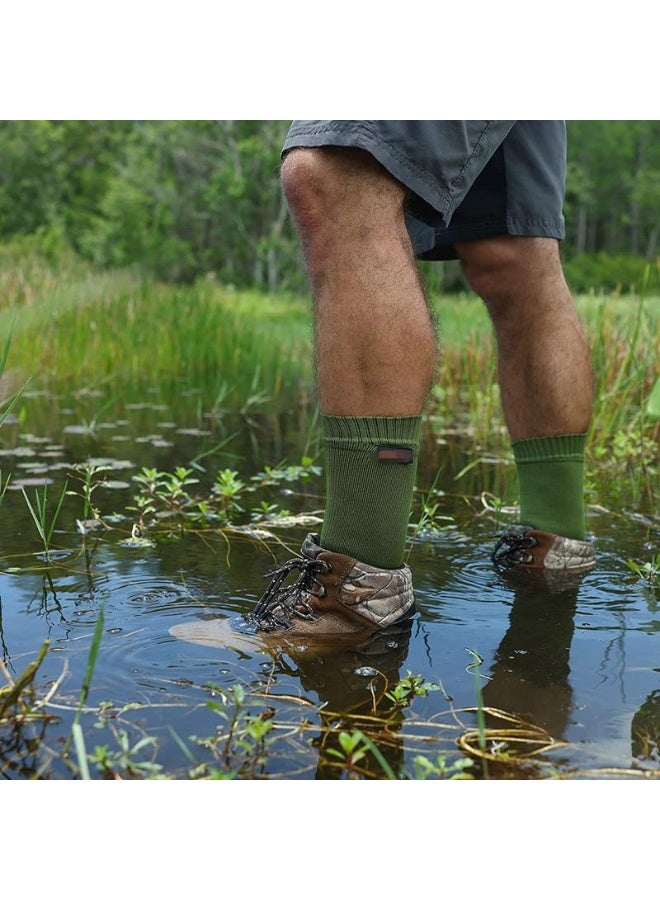 Waterproof Socks For Hiking And Outdoor Adventures. Waterproof And Breathable Ski Socks.(Green)  - Image 3