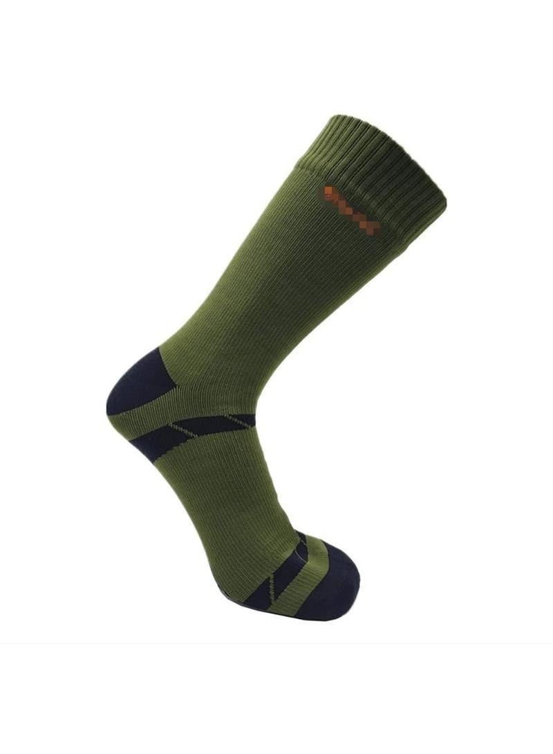 Waterproof Socks For Hiking And Outdoor Adventures. Waterproof And Breathable Ski Socks.(Green)  - Image 2