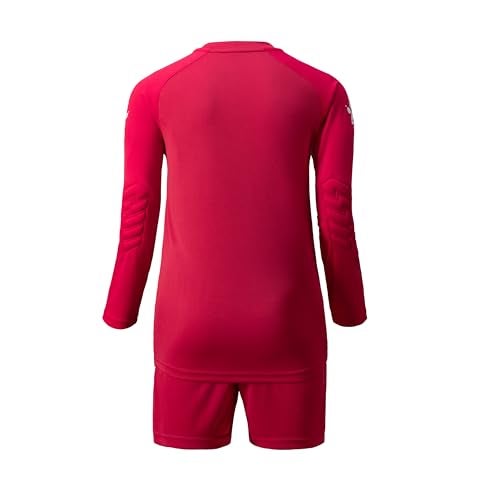 KELME Men's Soccer Goalie Jerseys,Padded Goalkeeper Kit,Youth Goalie Shirt and Pants with Socks Red X-Large - Image 3