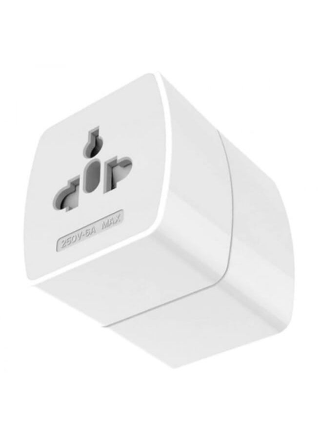 LDNIO - Z4 Universal Plug Adapter ABS VO With UK/EU/US/AU Pin & 2 Universal Socket (6A) - White - Image 1