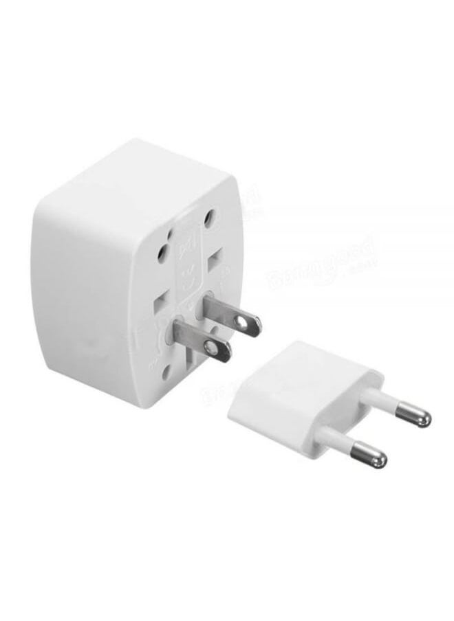 LDNIO - Z4 Universal Plug Adapter ABS VO With UK/EU/US/AU Pin & 2 Universal Socket (6A) - White - Image 1