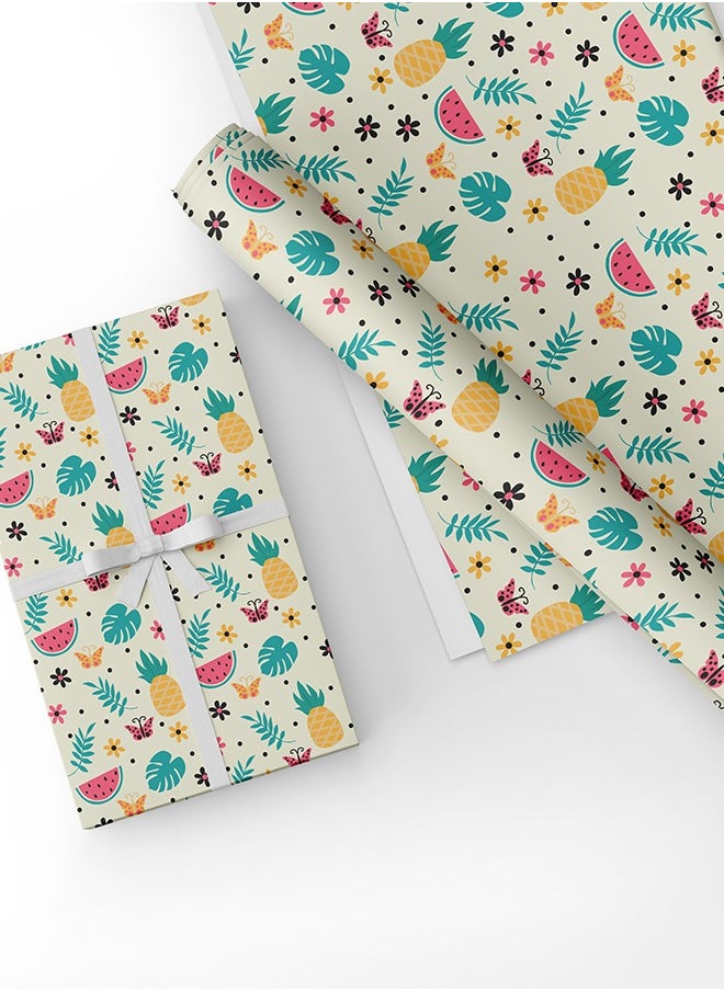 Share the Love Fruity Wrapping Paper Pack – 4 Sheets (50 cm x 70 cm Each)  - Image 3