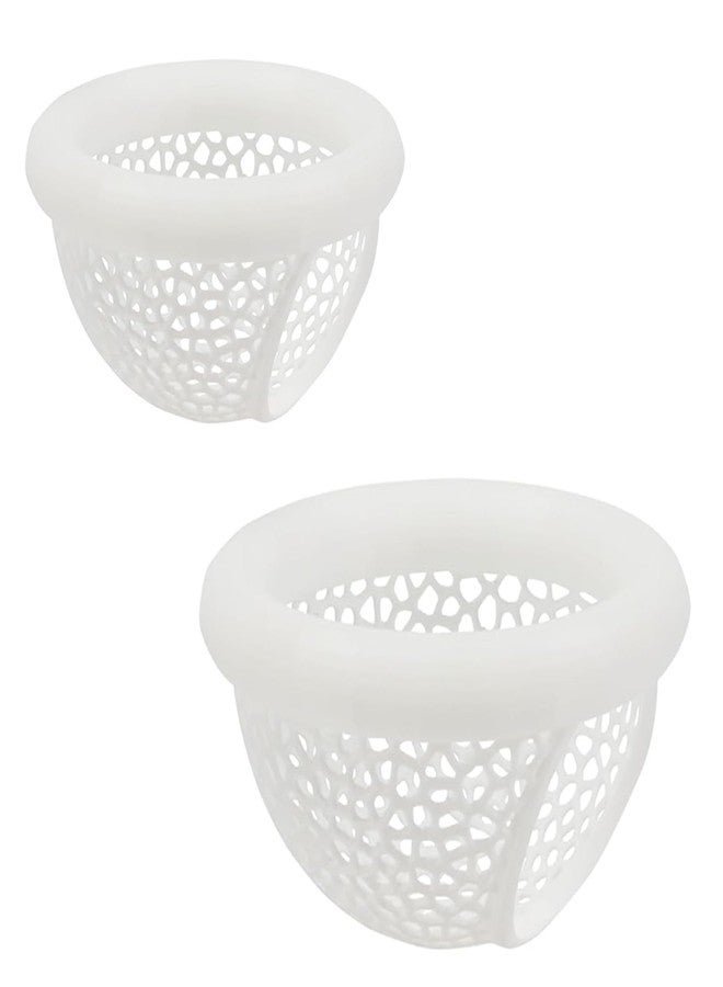 Roioiow 2Pcs Betta Fish Tank Accessories | Aquarium Floating Betta Fish Cave & Shrimp Hide | 3D Printed Feeding and Resting Shelter for Small Shrimp (White) - Image 1