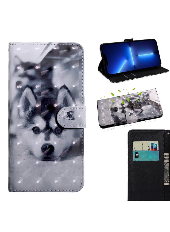 Zaboon Case For iPhone 13 Pro Max 3D Painting Pattern Coloured Drawing Leather Phone Case - Image 1