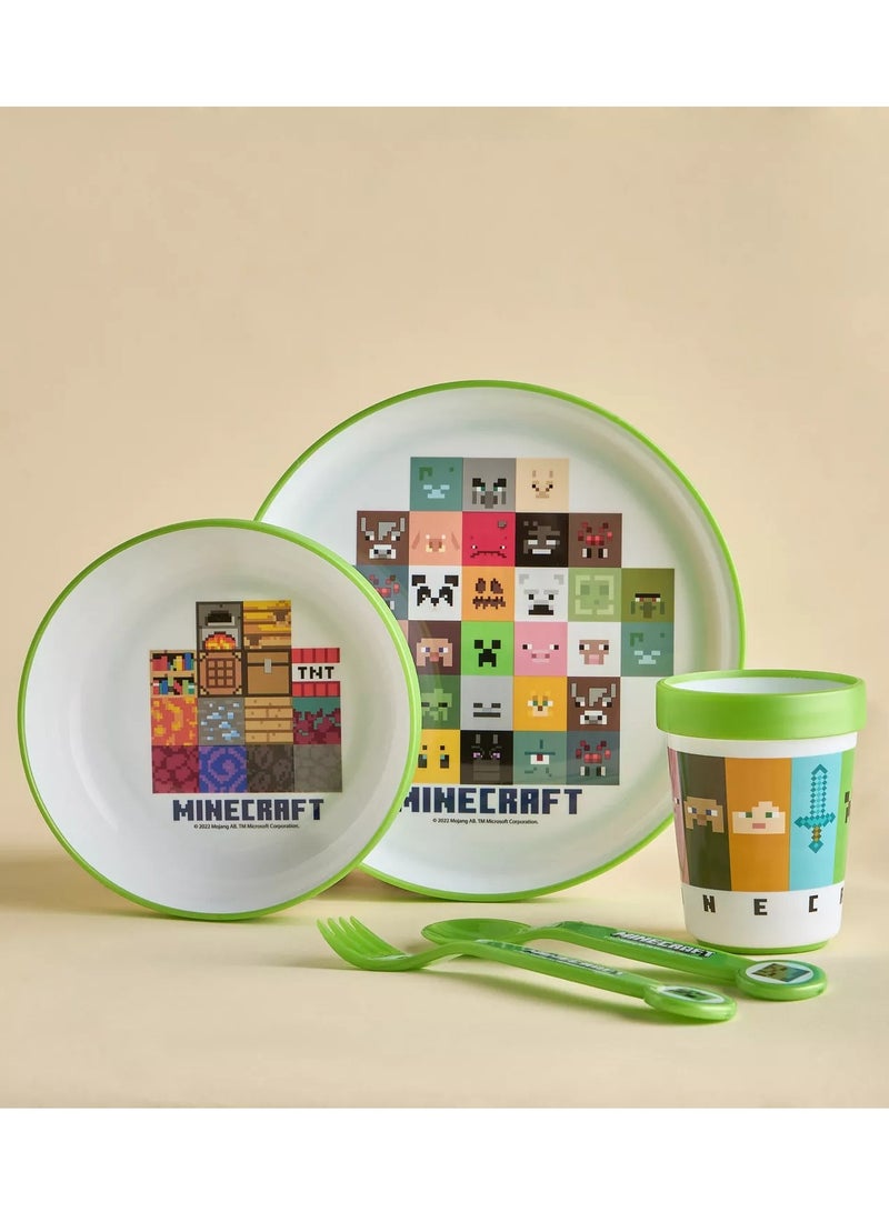 ماين كرافت مجموعة أدوات طعام غير قابلة للانزلاق من 5 قطع - ماينكرافت - Image 1