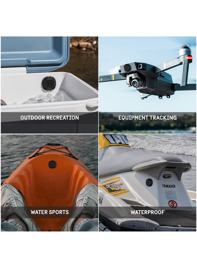 بيلكان حامل Apple AirTag من Pelican Marine مكون من 4 قطع مقاوم للماء IP68 | حافظة Air Tag مع ملصق لاصق 3M | غطاء AirTag مقاوم للصدمات | حامل AirTag مخفي مثبت على حامل للسفر والأمتعة والدراجات والسيارات | أسود - Image 5