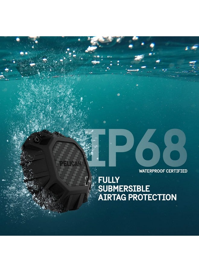 بيلكان حامل Apple AirTag من Pelican Marine مكون من 4 قطع مقاوم للماء IP68 | حافظة Air Tag مع ملصق لاصق 3M | غطاء AirTag مقاوم للصدمات | حامل AirTag مخفي مثبت على حامل للسفر والأمتعة والدراجات والسيارات | أسود - Image 2