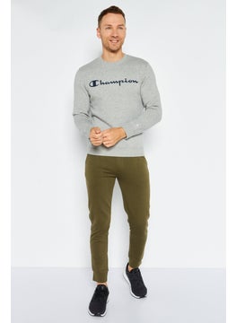 Champion Men Sportswear Fit Long Sleeve Training Sweatshirt, Heather Grey  - Image 2