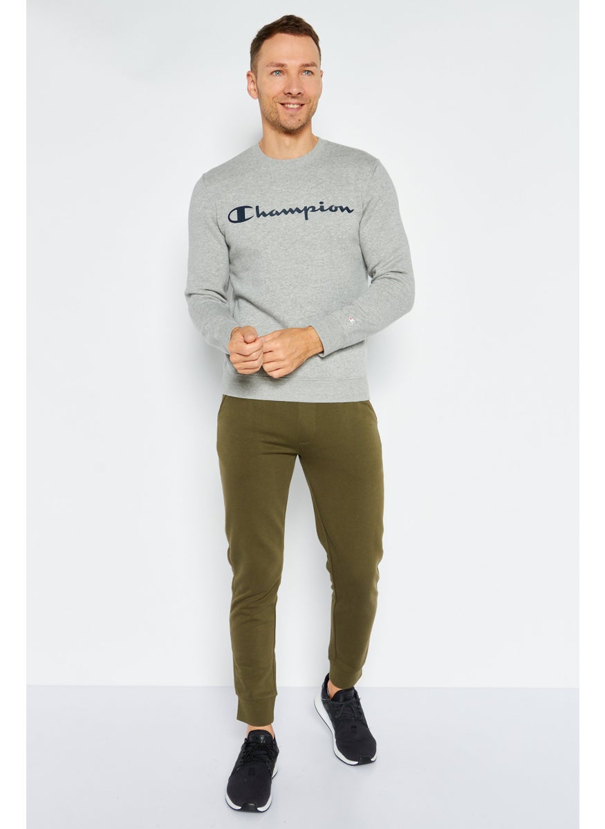 Champion Men Sportswear Fit Long Sleeve Training Sweatshirt, Heather Grey  - Image 2